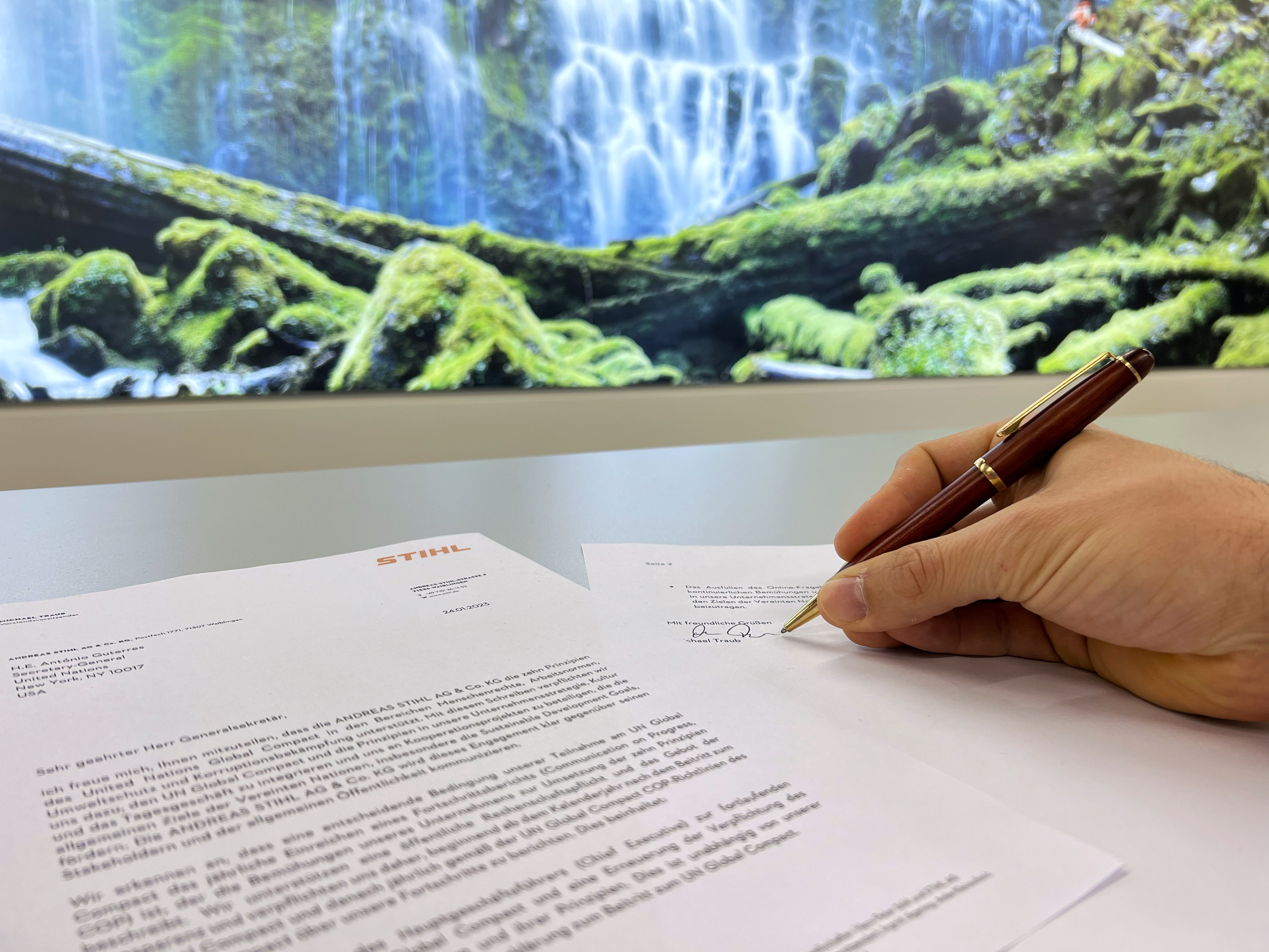Entrada da STIHL para o Pacto Global da ONU 